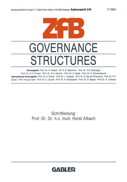 Produktbild: Governance Structures
