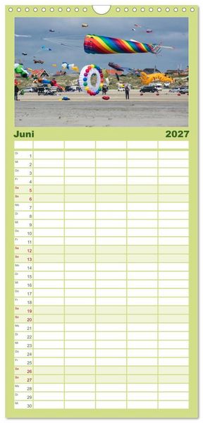 Produktbild: Familienplaner 2027 - Fan&oslash; - Himmel, Hav og mere mit 5 Spalten (Wandkalender, 21 x 45 cm) CALVENDO