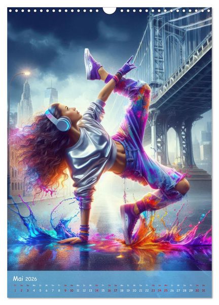 Produktbild: Rhythmus in Farben - Dynamische Hip-Hop-T&auml;nzer (Wandkalender 2026 DIN A3 hoch), CALVENDO Monatskalender