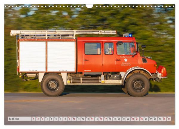 Produktbild: Die 4 UNIMOGS der Feuerwehr Schwanewede (Wandkalender 2026 DIN A3 quer), CALVENDO Monatskalender