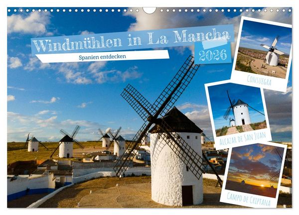 Produktbild: Windm&uuml;hlen in La Mancha (Wandkalender 2026 DIN A3 quer), CALVENDO Monatskalender