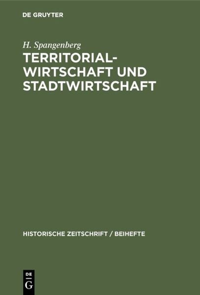 Produktbild: Territorial-Wirtschaft und Stadtwirtschaft