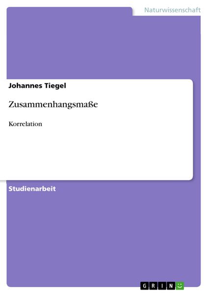 Produktbild: Zusammenhangsma&szlig;e