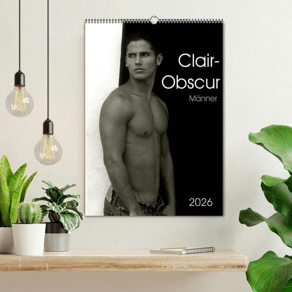 Produktbild: Clair-Obscur M&auml;nner 2026 (Wandkalender 2026 DIN A2 hoch), CALVENDO Monatskalender