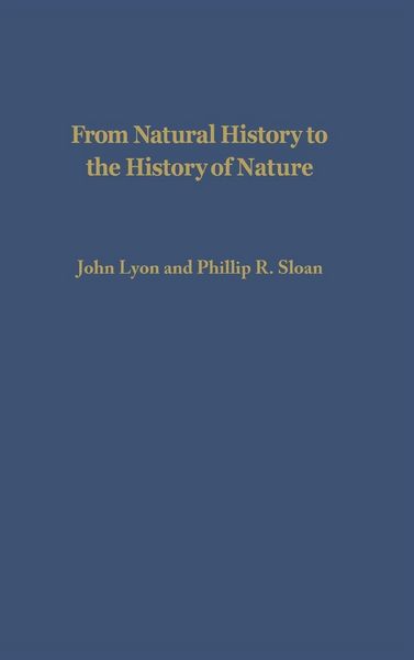 Produktbild: From Natural History to the History of Nature