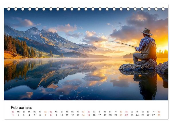 Produktbild: Angeln - der gro&szlig;e Fang (Tischkalender 2026 DIN A5 quer), CALVENDO Monatskalender