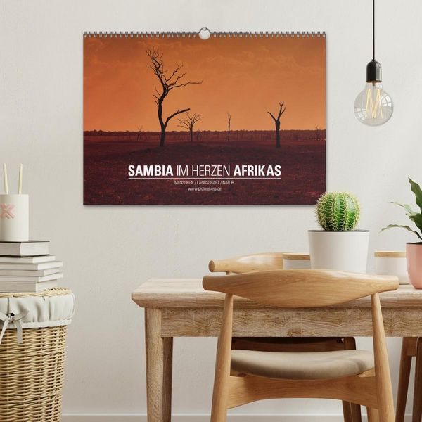 Produktbild: SAMBIA IM HERZEN AFRIKAS (Wandkalender 2026 DIN A3 quer), CALVENDO Monatskalender
