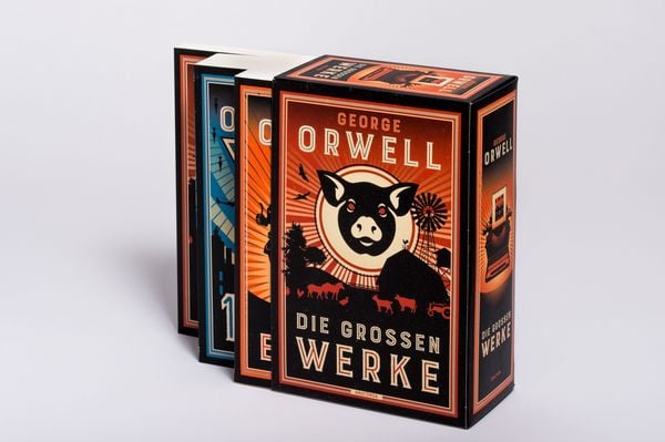 Produktbild: George Orwell, Die gro&szlig;en Werke. Farm der Tiere, 1984, Die gro&szlig;en Essays. Im Schuber