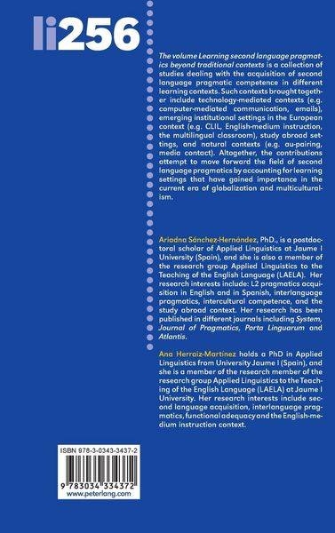 Produktbild: Learning second language pragmatics beyond traditional contexts