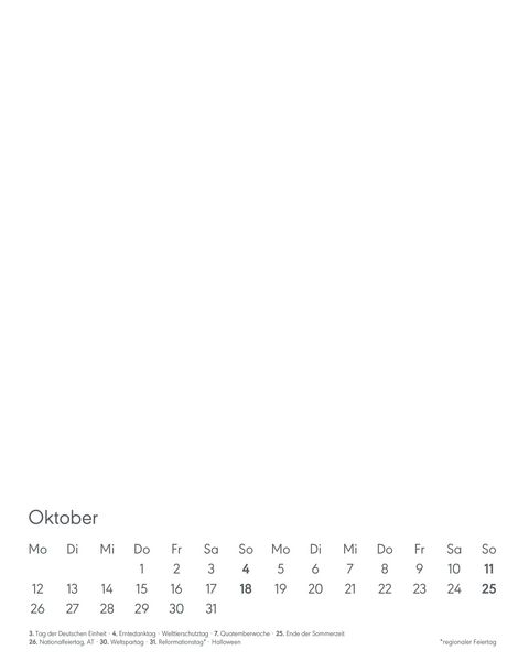 Produktbild: Kreativ-Kalender Tischaufsteller hoch weiß 2026 - 16 x 20 - Foto, Malen, Basteln A4 - datiert - Kreativkalender - Foto-Kalender - Alpha Edition
