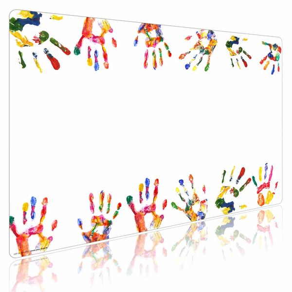 Produktbild: Cover-your-desk Schreibtischunterlage f&uuml;r Kinder und Erwachsene Bunte Kinderh&auml;nde, aus hochwertigem Vinyl , 60 x 40 cm