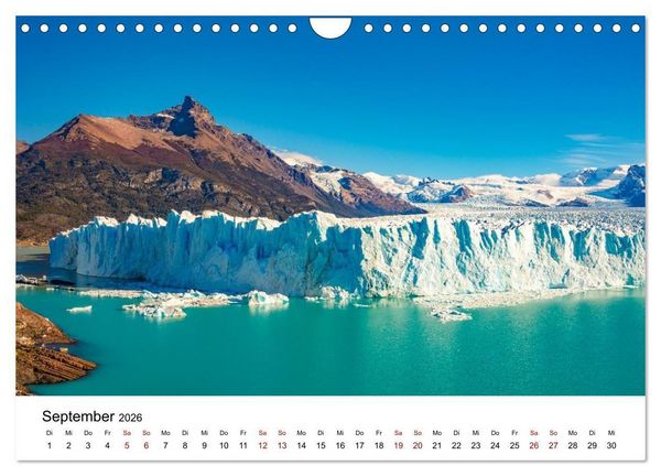 Produktbild: Patagonien, Los Glaciares Nationalpark: Perito Moreno Gletscher (Wandkalender 2026 DIN A4 quer), CALVENDO Monatskalender