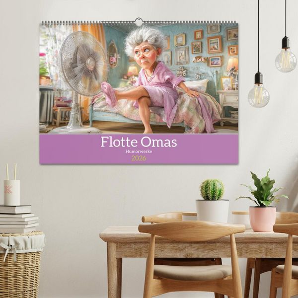 Produktbild: Flotte Omas - Humorwerke (Wandkalender 2026 DIN A2 quer), CALVENDO Monatskalender