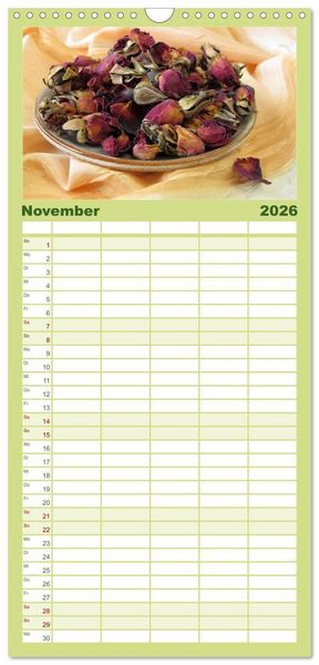 Produktbild: Familienplaner 2026 - Momente zum Innehalten mit 5 Spalten (Wandkalender, 21 x 45 cm) CALVENDO