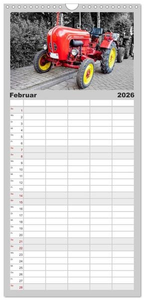 Produktbild: Familienplaner 2026 - Trecker-Liebhaber mit 5 Spalten (Wandkalender, 21 x 45 cm) CALVENDO