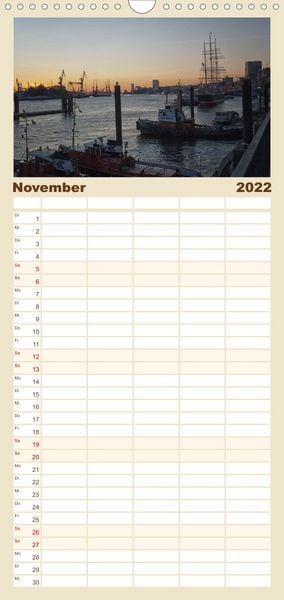 Produktbild: Hamburg - Familienplaner hoch (Wandkalender 2022 , 21 cm x 45 cm, hoch)