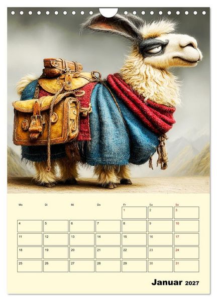 Produktbild: Lama la Vida. Lama-Momente zwischen Humor und Charakter (Wandkalender 2027 DIN A4 hoch), CALVENDO Monatskalender
