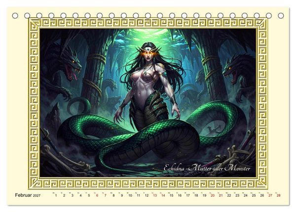 Produktbild: Ungeheuer der griechischen Mythologie (Tischkalender 2027 DIN A5 quer), CALVENDO Monatskalender