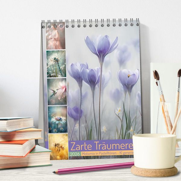 Produktbild: Zarte Tr&auml;umerei (Tischkalender 2026 DIN A5 hoch), CALVENDO Monatskalender