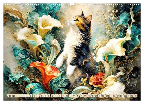 Produktbild: Floras Samtpfoten (Wandkalender 2027 DIN A2 quer), CALVENDO Monatskalender