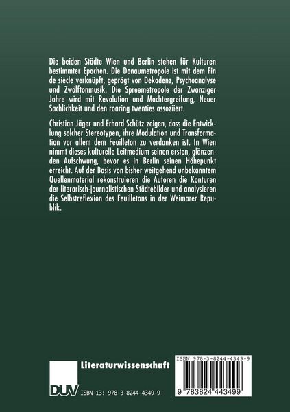 Produktbild: St&auml;dtebilder zwischen Literatur und Journalismus