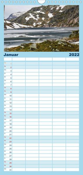 Produktbild: S&uuml;dnorwegen - Familienplaner hoch (Wandkalender 2022 , 21 cm x 45 cm, hoch)