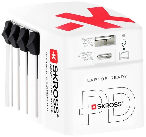Skross 1302333 Reiseladegerät World AC65PD