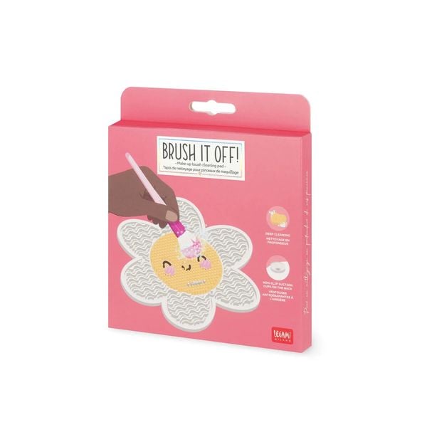 Produktbild: Legami Reinigungspad f&uuml;r Make-up-Pinsel - Brush it Off! - G&auml;nsebl&uuml;mchen