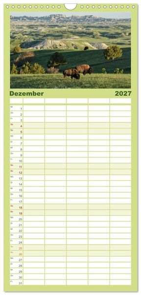 Produktbild: Familienplaner 2027 - Sioux Im Lande von Sitting Bull mit 5 Spalten (Wandkalender, 21 x 45 cm) CALVENDO