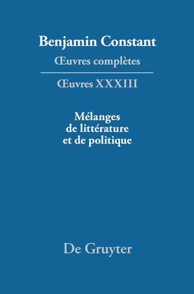 Produktbild: M&eacute;langes de litt&eacute;rature et de politique