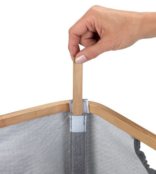 Produktbild: W&auml;schekorb Mod. Bahari aus Bambus, W&auml;schekorb, faltbar, 50 l