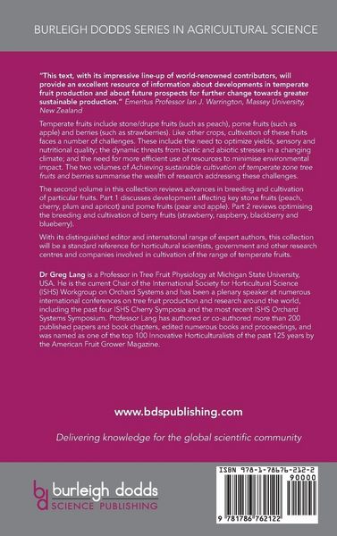 Produktbild: Achieving sustainable cultivation of temperate zone tree fruits and berries Volume 2
