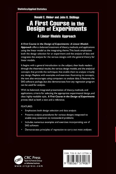Produktbild: A First Course in the Design of Experiments