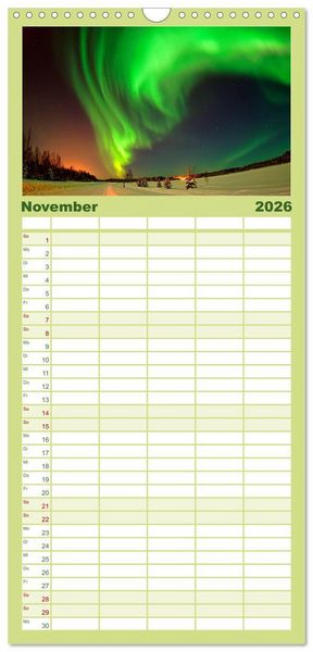 Produktbild: Familienplaner 2026 - Gewaltige Natur - bedrohlich und sch&ouml;n mit 5 Spalten (Wandkalender, 21 x 45 cm) CALVENDO