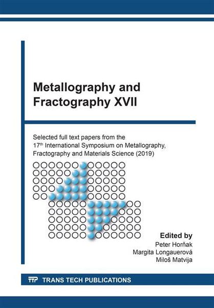 Produktbild: Metallography and Fractography XVII