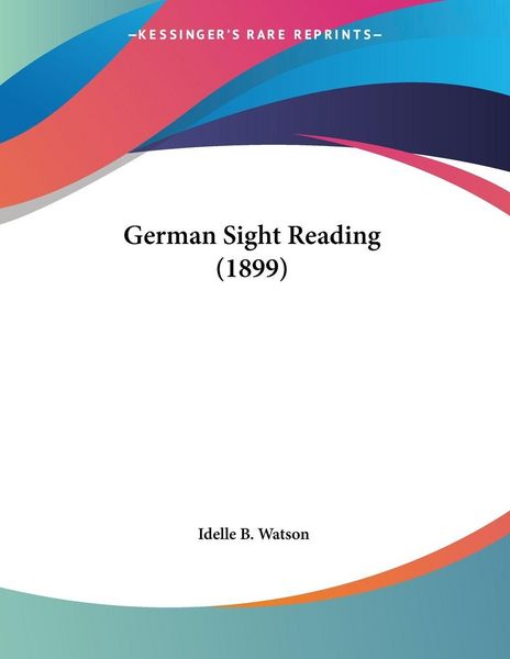 Produktbild: German Sight Reading (1899)