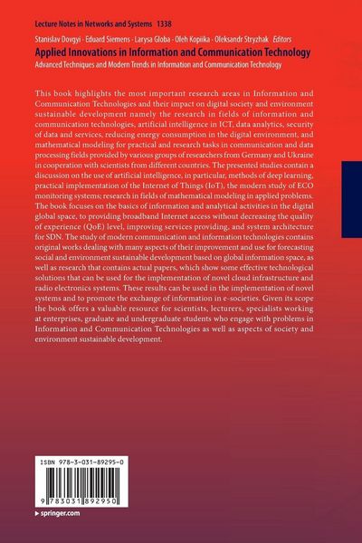 Produktbild: Applied Innovations in Information and Communication Technology