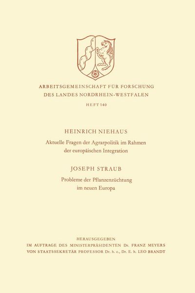 Produktbild: Aktuelle Fragen der Agrarpolitik im Rahmen der europ&auml;ischen Integration. Probleme der Pflanzenz&uuml;chtung im neuen Europa
