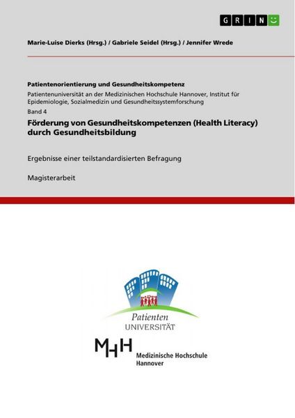 Produktbild: F&ouml;rderung von Gesundheitskompetenzen (Health Literacy) durch Gesundheitsbildung