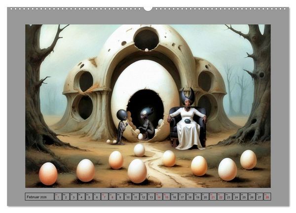 Produktbild: Eigenartiges Ei-Land (hochwertiger Premium Wandkalender 2026 DIN A2 quer), Kunstdruck in Hochglanz