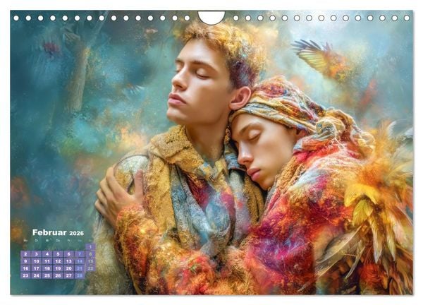 Produktbild: Zeichen der Liebe &ndash; Malerische Fantasiewerke (Wandkalender 2026 DIN A4 quer), CALVENDO Monatskalender