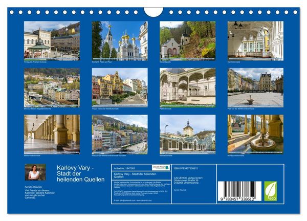 Produktbild: Karlovy Vary - Stadt der heilenden Quellen (Wandkalender 2026 DIN A4 quer), CALVENDO Monatskalender