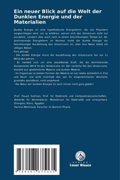 Produktbild: Ein neuer Blick auf die Welt der Dunklen Energie und der Materialien