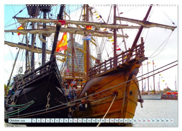 Produktbild: Ein detaillierter Blick auf Segelschiffe (Wandkalender 2026 DIN A2 quer), CALVENDO Monatskalender