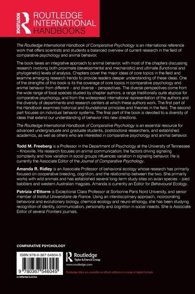 Produktbild: The Routledge International Handbook of Comparative Psychology