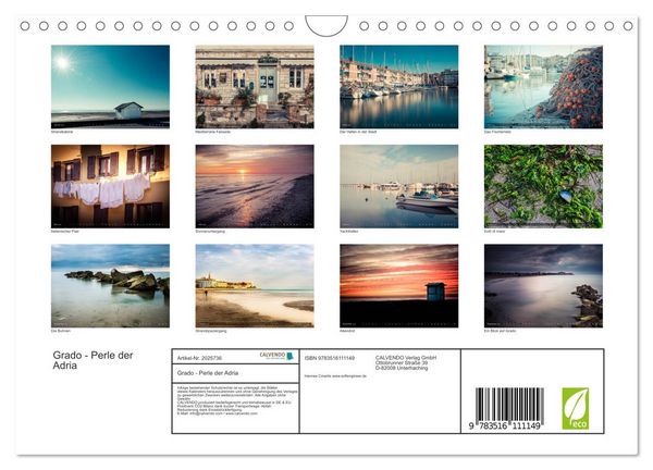 Produktbild: Grado - Perle der Adria (Wandkalender 2026 DIN A4 quer), CALVENDO Monatskalender