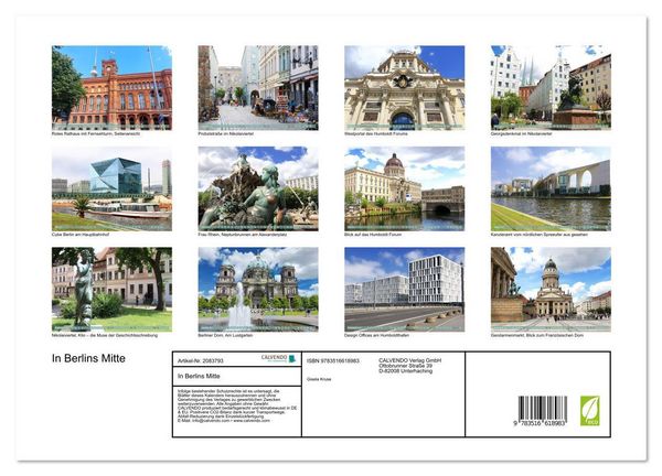 Produktbild: In Berlins Mitte (hochwertiger Premium Wandkalender 2026 DIN A2 quer), Kunstdruck in Hochglanz