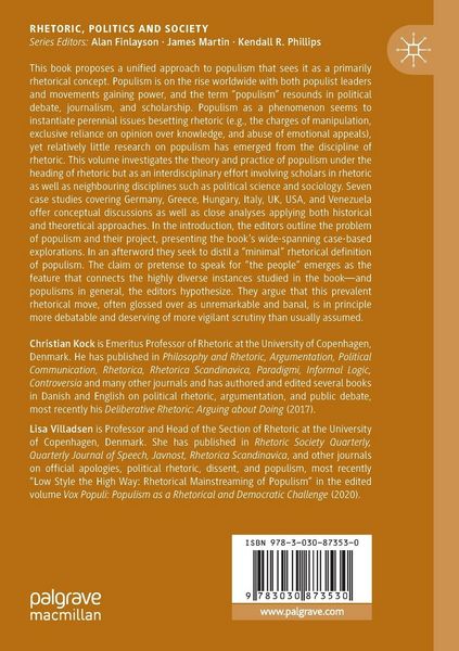 Produktbild: Populist Rhetorics
