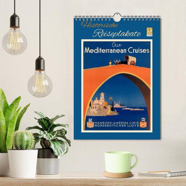 Produktbild: Historische Reiseplakate (Wandkalender 2026 DIN A4 hoch), CALVENDO Monatskalender