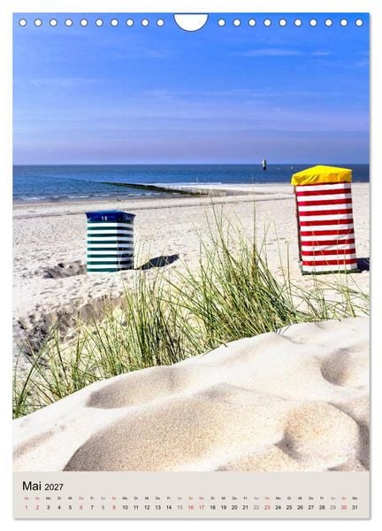 Produktbild: Borkum Strandspaziergang (Wandkalender 2027 DIN A4 hoch), CALVENDO Monatskalender